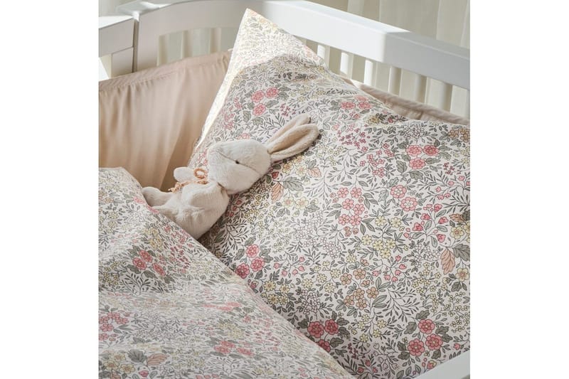 Pussilakanasetti pinnasänkyyn 2-osainen Floret Sand - Ruskea - Kodintekstiilit & matot - Vuodevaatteet - Pussilakanasetti - Pussilakanasetti yhden hengen sänkyyn