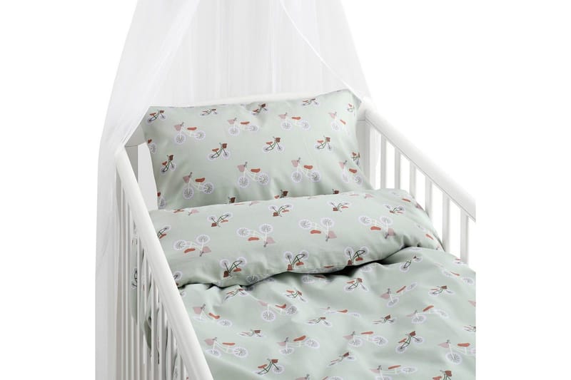 Pussilakanasetti Pinnasänkyyn 2-osainen Plingeling Vihreä - Vihreä - Kodintekstiilit & matot - Vuodevaatteet - Peitto
 - Tuplapeitto