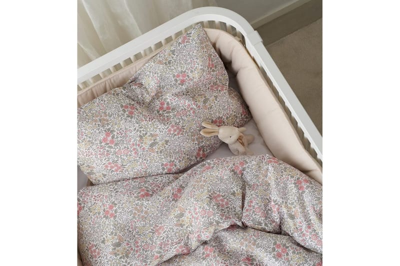 Pussilakanasetti pinnasänkyyn 2-osainen Floret Sand - Ruskea - Kodintekstiilit & matot - Vuodevaatteet - Pussilakanasetti - Pussilakanasetti yhden hengen sänkyyn