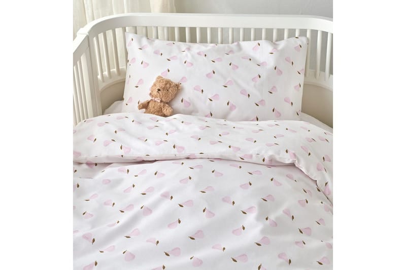 Pussilakanasetti Pinnasänkyyn 2-osainen Päärynä Vaaleanpunainen - Vaaleanpunainen - Kodintekstiilit & matot - Vuodevaatteet - Pussilakanasetti - Pussilakanasetti yhden hengen sänkyyn