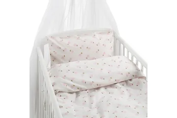 Pussilakanasetti Pinnasänkyyn 2-osainen Päärynä Vaaleanpunainen