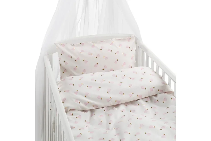 Pussilakanasetti Pinnasänkyyn 2-osainen Päärynä Vaaleanpunainen - Vaaleanpunainen - Kodintekstiilit & matot - Vuodevaatteet - Pussilakanasetti - Pussilakanasetti yhden hengen sänkyyn