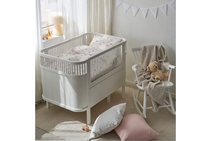 Pussilakanasetti Pinnasänkyyn 2-osainen Hjärtrud - Beige - Kodintekstiilit & matot - Vuodevaatteet - Pussilakanasetti - Pussilakanasetti yhden hengen sänkyyn