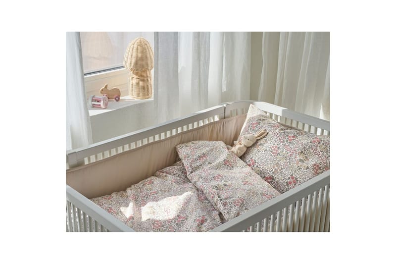 Pussilakanasetti Pinnasänkyyn 2-osainen Floret Hiekka - Ruskea - Kodintekstiilit & matot - Vuodevaatteet - Peitto
 - Tuplapeitto