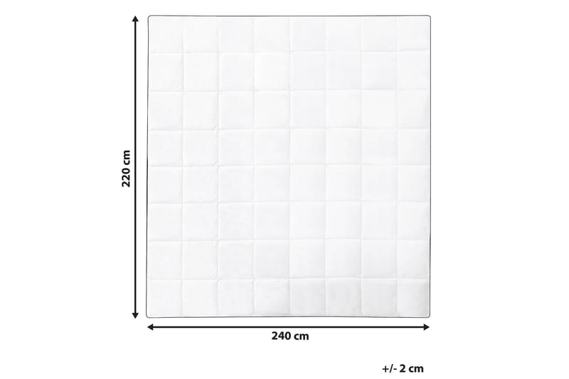 Peitto Puuvilla 220 x 240 cm NUPTSE - Valkoinen - Kodintekstiilit & matot - Vuodevaatteet - Peitto
 - Tuplapeitto