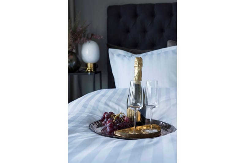 Pussilakana Hotelli Satiiniraita 28 mm 150 x 230 cm Valkoinen - Kodintekstiilit & matot - Vuodevaatteet - Pussilakana - Pussilakana tuplapeite