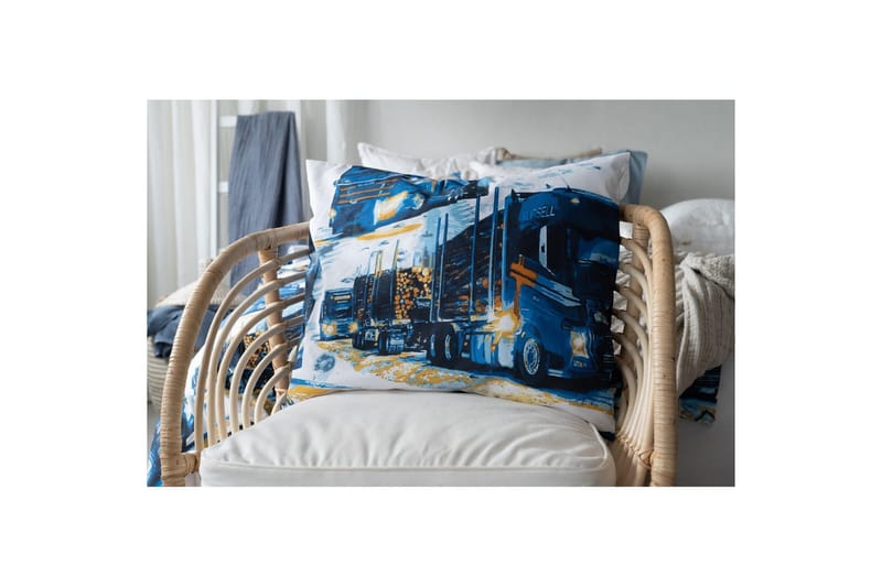 Pussilakanasetti Yhden hengen sänky 2-osainen Kuorma-autot Tummansininen - Kodintekstiilit & matot - Vuodevaatteet - Pussilakanasetti
 - Pussilakanasetti yhden hengen sänkyyn