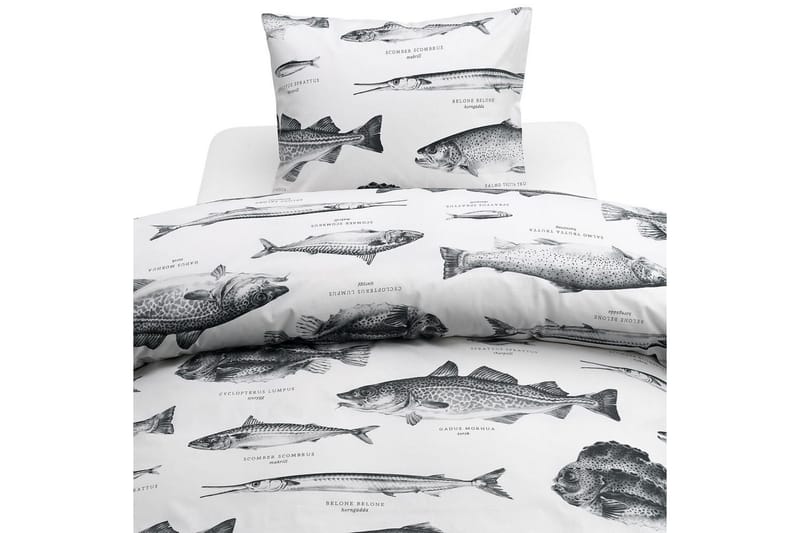 Pussilakanasetti Yhden hengen sänky 2-osainen Merikalat Valkoinen, undefined