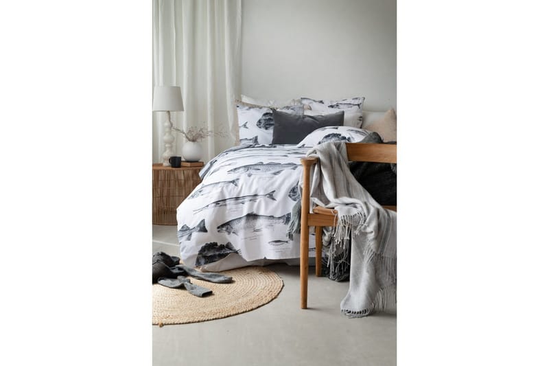 Pussilakanasetti Yhden hengen sänky 2-osainen Merikalat Valkoinen - Kodintekstiilit & matot - Vuodevaatteet - Pussilakanasetti
 - Pussilakanasetti yhden hengen sänkyyn