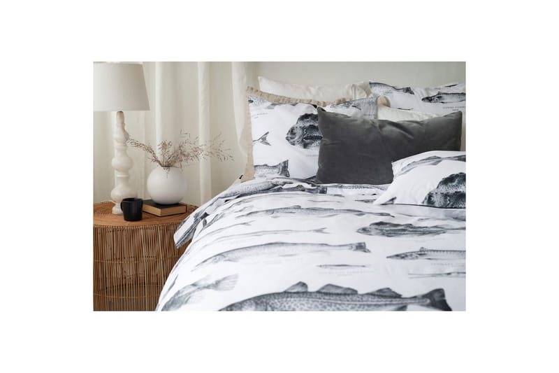 Pussilakanasetti Yhden hengen sänky 2-osainen Merikalat Valkoinen - Kodintekstiilit & matot - Vuodevaatteet - Pussilakanasetti
 - Pussilakanasetti yhden hengen sänkyyn