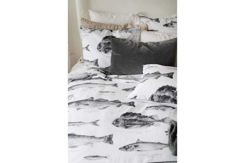 Pussilakanasetti Yhden hengen sänky 2-osainen Merikalat Valkoinen - Kodintekstiilit & matot - Vuodevaatteet - Pussilakanasetti
 - Pussilakanasetti yhden hengen sänkyyn