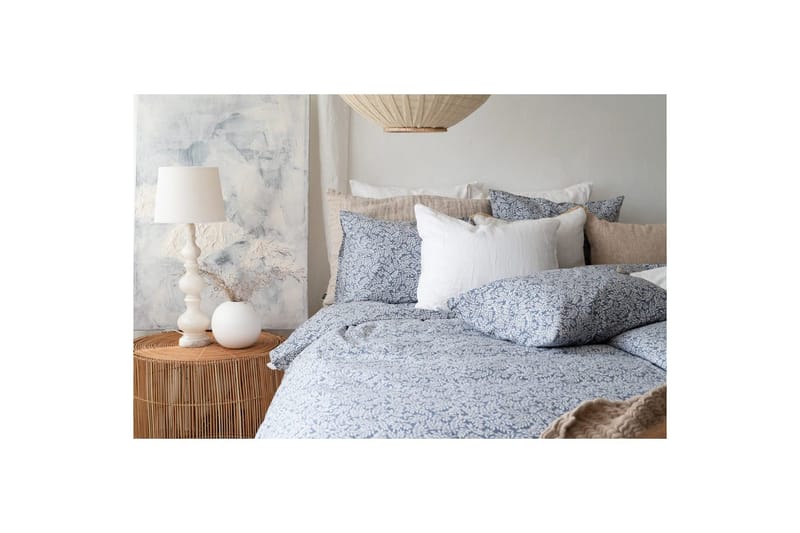 Pussilakanasetti Yhden hengen sänky 2-osainen Hulda Sininen - Kodintekstiilit & matot - Vuodevaatteet - Pussilakanasetti
 - Pussilakanasetti yhden hengen sänkyyn