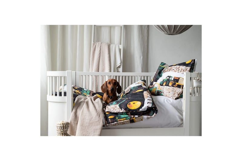 Pussilakanasetti Pinnasänkyyn 2-osainen Puintikone Vihreä - Kodintekstiilit & matot - Vuodevaatteet - Pussilakanasetti
 - Pussilakanasetti yhden hengen sänkyyn