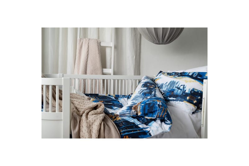 Pussilakanasetti Pinnasänkyyn 2-osainen Kuorma-autot Tummansininen - Kodintekstiilit & matot - Vuodevaatteet - Pussilakanasetti
 - Pussilakanasetti yhden hengen sänkyyn