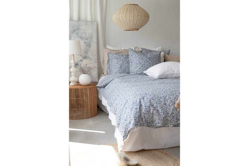 Pussilakanasetti Yhden hengen sänky 2-osainen Hulda Sininen - Kodintekstiilit & matot - Vuodevaatteet - Pussilakanasetti
 - Pussilakanasetti yhden hengen sänkyyn