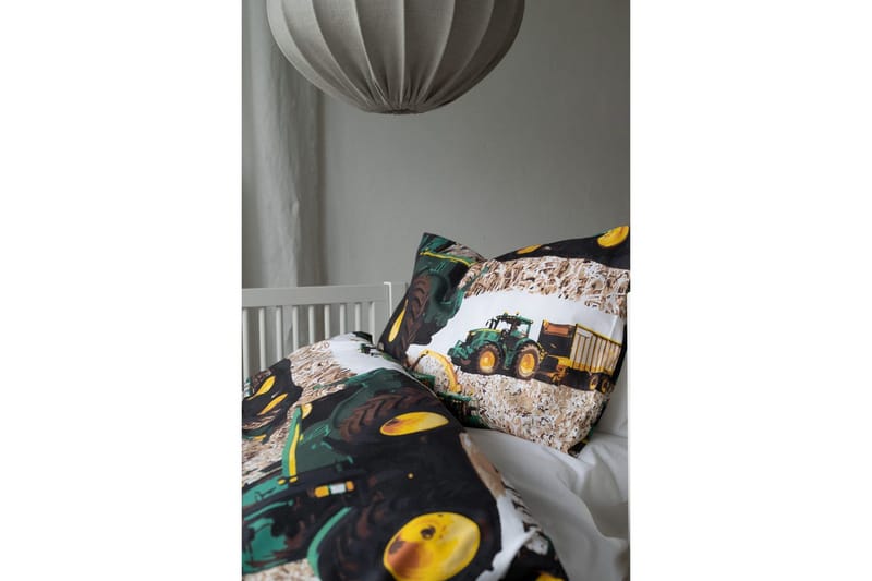 Pussilakanasetti Pinnasänkyyn 2-osainen Puintikone Vihreä - Kodintekstiilit & matot - Vuodevaatteet - Pussilakanasetti
 - Pussilakanasetti yhden hengen sänkyyn