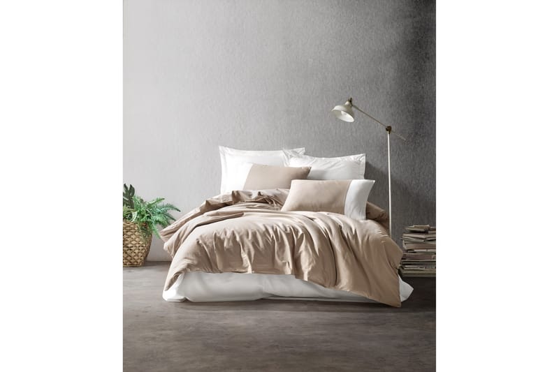 Pussilakanasetti Cotton Box Ranforce - Beige - Kodintekstiilit & matot - Vuodevaatteet