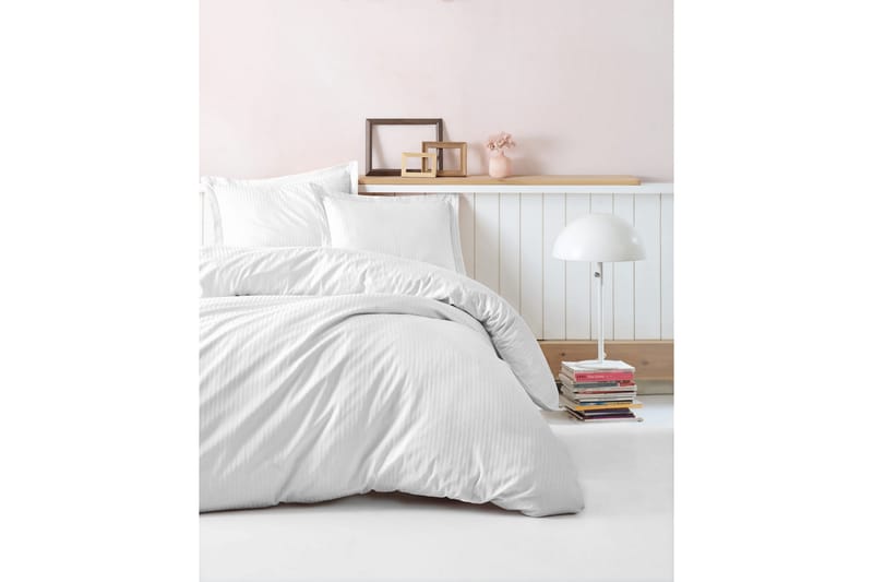 Pussilakanasetti Cotton Box Premium Satiini - Valkoinen - Kodintekstiilit & matot - Vuodevaatteet