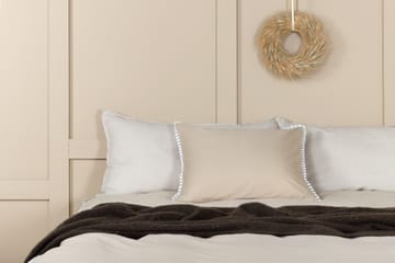 Pussilakanasetti Livia 2-os 150x200/50x60 cm - Beige/Valkoinen - Kodintekstiilit & matot - Vuodevaatteet - Pussilakanasetti - Pussilakanasetti yhden hengen sänkyyn