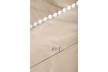 Pussilakanasetti Livia 2-os 150x200/50x60 cm - Beige/Valkoinen - Kodintekstiilit & matot - Vuodevaatteet - Pussilakanasetti - Pussilakanasetti yhden hengen sänkyyn