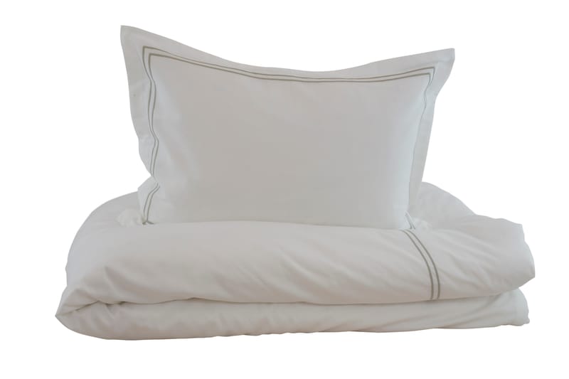 Pussilakanasetti Lux 220x230 cm Beige - Valkoinen/Beige - Kodintekstiilit & matot - Vuodevaatteet
