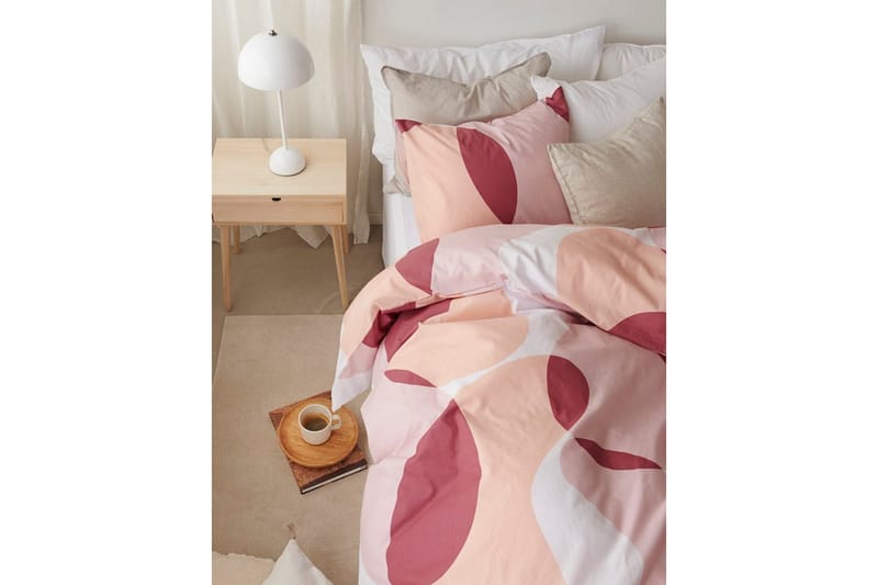 Pussilakana 2-osainen sarja Happy Peach - Kodintekstiilit & matot - Vuodevaatteet - Peitto
 - Tuplapeitto