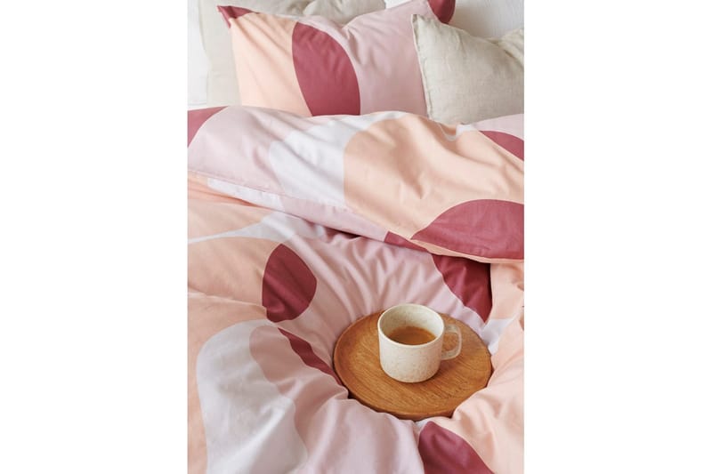 Pussilakana 2-osainen sarja Happy Peach - Kodintekstiilit & matot - Vuodevaatteet - Peitto
 - Tuplapeitto