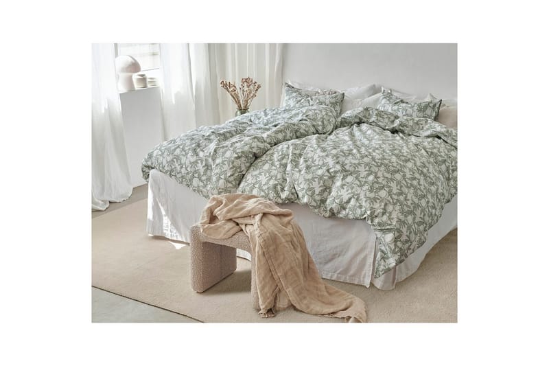 Pussilakana 2-osainen setti Granaattiomena Vihreä - Vihreä - Kodintekstiilit & matot - Vuodevaatteet - Peitto
 - Tuplapeitto