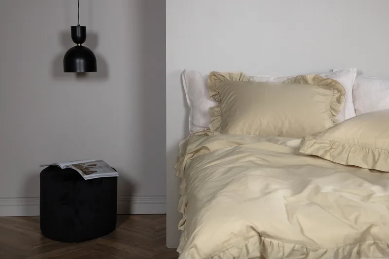 Pussilakanasetti Levi 2-os 220x240/50x60 cm - Beige - Kodintekstiilit & matot - Vuodevaatteet - Pussilakanasetti - Pussilakanasetti parisänkyyn