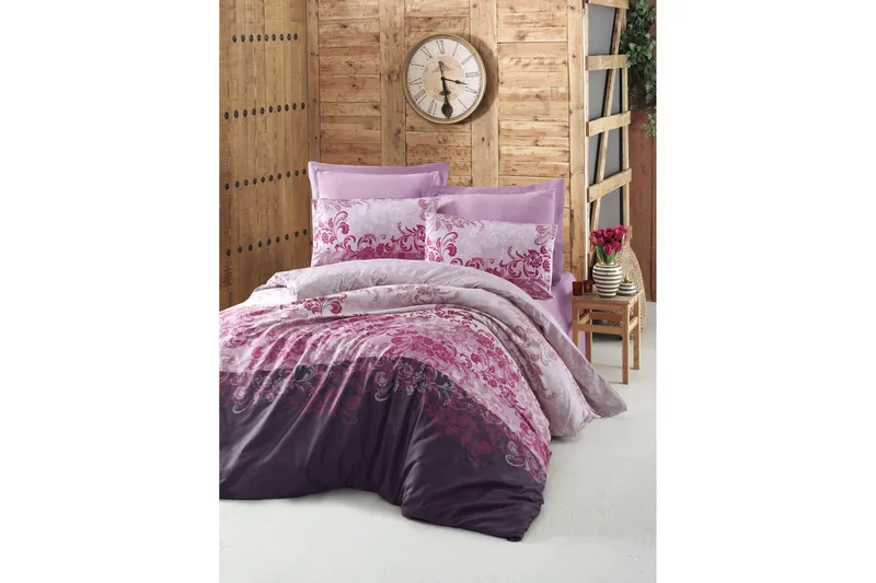 Pussilakanasetti Victoria Satiini, Roosa