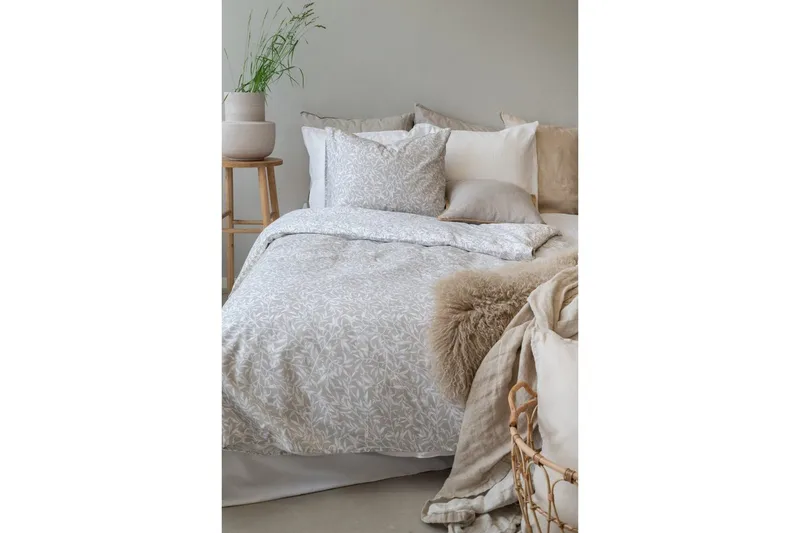 Pussilakanasetti Yhden hengen sänky 2-osainen Puutarha - Greige - Kodintekstiilit & matot - Vuodevaatteet - Pussilakanasetti - Pussilakanasetti parisänkyyn