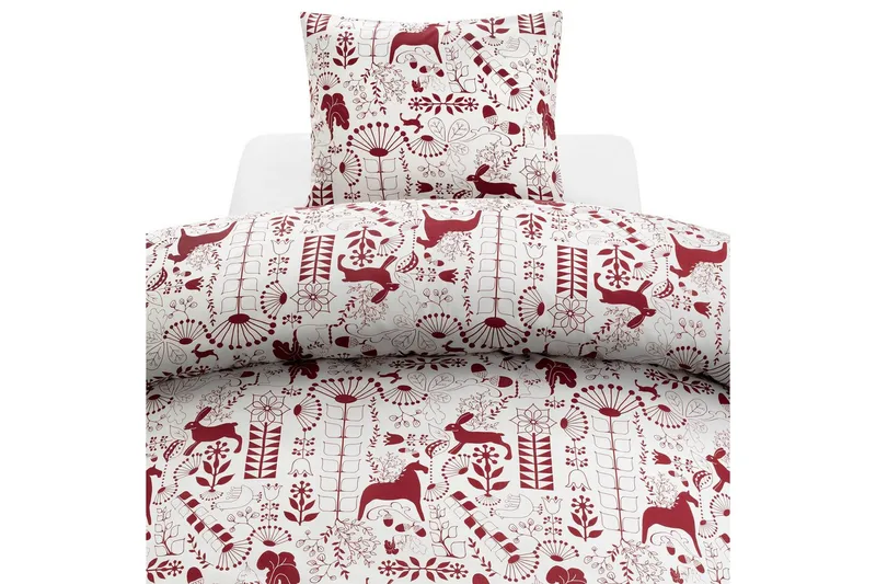 Pussilakanasetti Yhden hengen sänky 2-osainen Äppelbo, Punainen