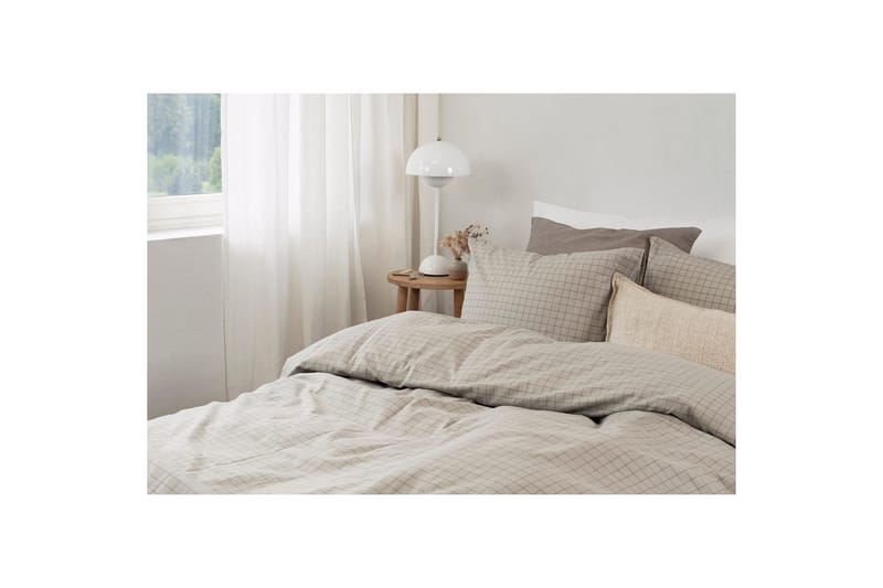 Pussilakanasetti Yhden hengen sänky 2-osainen Birger Flanelli - Greige - Kodintekstiilit & matot - Vuodevaatteet - Peitto
 - Tuplapeitto