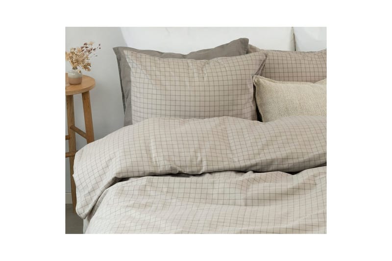 Pussilakanasetti Yhden hengen sänky 2-osainen Birger Flanelli - Greige - Kodintekstiilit & matot - Vuodevaatteet - Peitto
 - Tuplapeitto