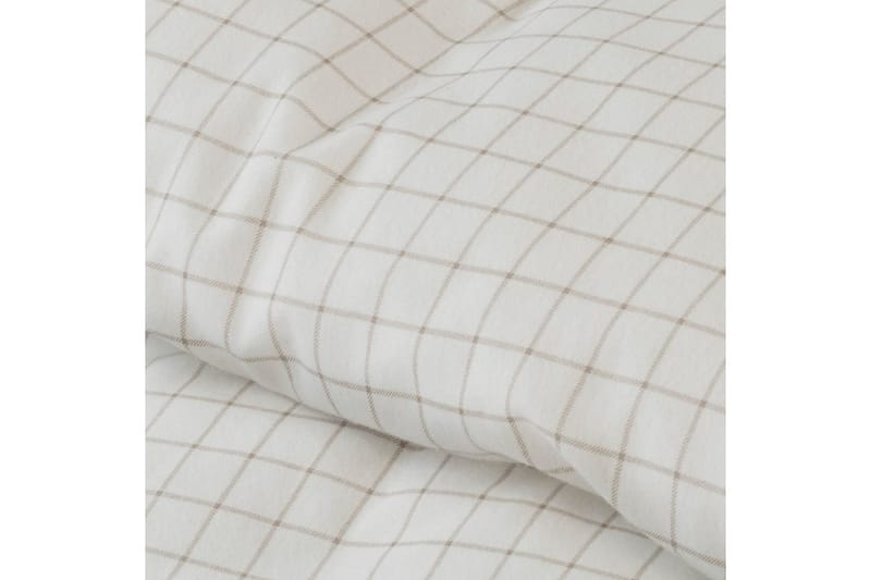 Pussilakanasetti Yhden hengen sänky 2-osainen Birger Flanelli - Luonnonvalkoinen - Kodintekstiilit & matot - Vuodevaatteet - Pussilakanasetti - Pussilakanasetti parisänkyyn