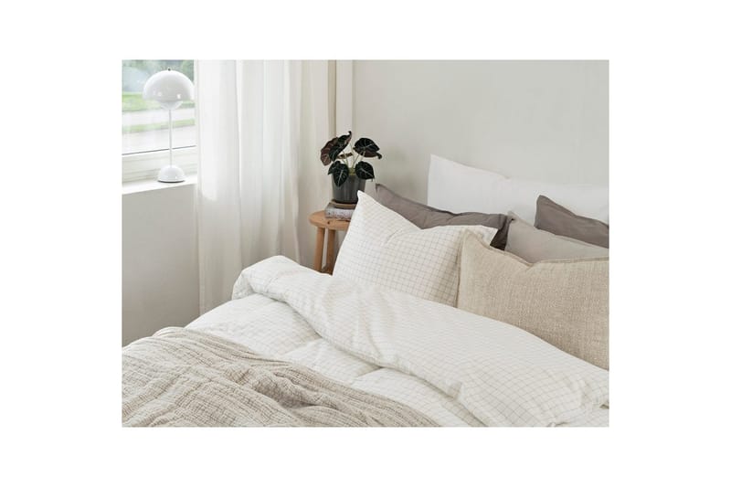 Pussilakanasetti Yhden hengen sänky 2-osainen Birger Flanelli - Luonnonvalkoinen - Kodintekstiilit & matot - Vuodevaatteet - Peitto
 - Tuplapeitto