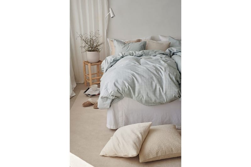 Pussilakanasetti Yhden hengen sänky 2-osainen Birger Flanelli - Vihreä - Kodintekstiilit & matot - Vuodevaatteet - Pussilakanasetti - Pussilakanasetti parisänkyyn