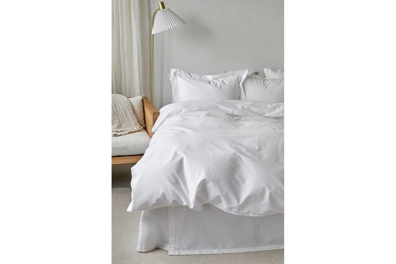 Pussilakanasetti Yhden hengen sänky 2-Osainen Egyptiläinen Puuvilla Valkoinen - Kodintekstiilit & matot - Vuodevaatteet - Peitto
 - Tuplapeitto