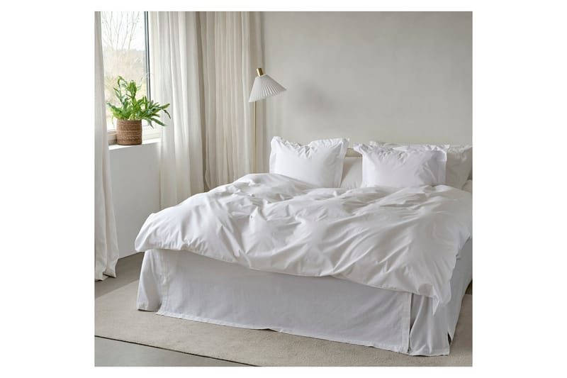 Pussilakanasetti Yhden hengen sänky 2-Osainen Egyptiläinen Puuvilla Valkoinen - Kodintekstiilit & matot - Vuodevaatteet - Peitto
 - Tuplapeitto