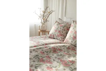 Pussilakanasetti Yhden hengen sänky 2-osainen Fleur - Rosa - Kodintekstiilit & matot - Vuodevaatteet - Pussilakanasetti - Pussilakanasetti yhden hengen sänkyyn