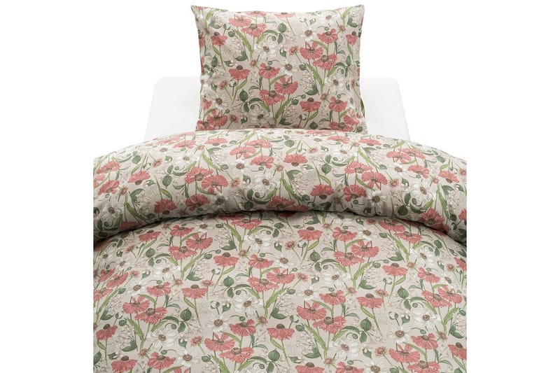 Pussilakanasetti Yhden hengen sänky 2-osainen Fleur, Rosa