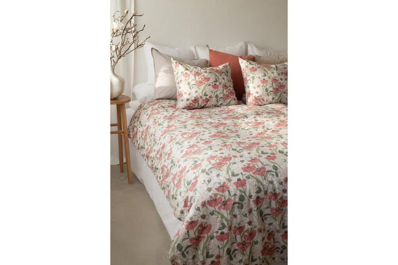 Pussilakanasetti Yhden hengen sänky 2-osainen Fleur - Rosa - Kodintekstiilit & matot - Vuodevaatteet - Pussilakanasetti - Pussilakanasetti parisänkyyn