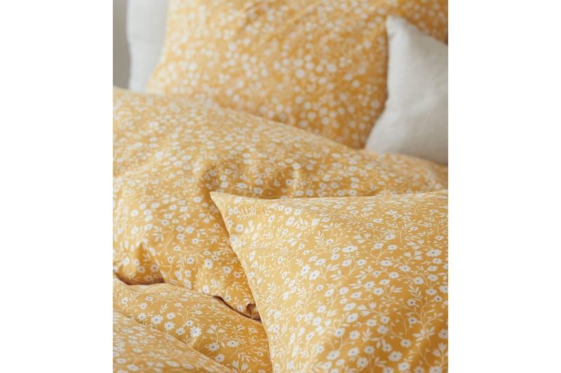 Pussilakanasetti Yhden hengen sänky 2-osainen Hedda - Keltainen - Kodintekstiilit & matot - Vuodevaatteet - Pussilakanasetti - Pussilakanasetti parisänkyyn