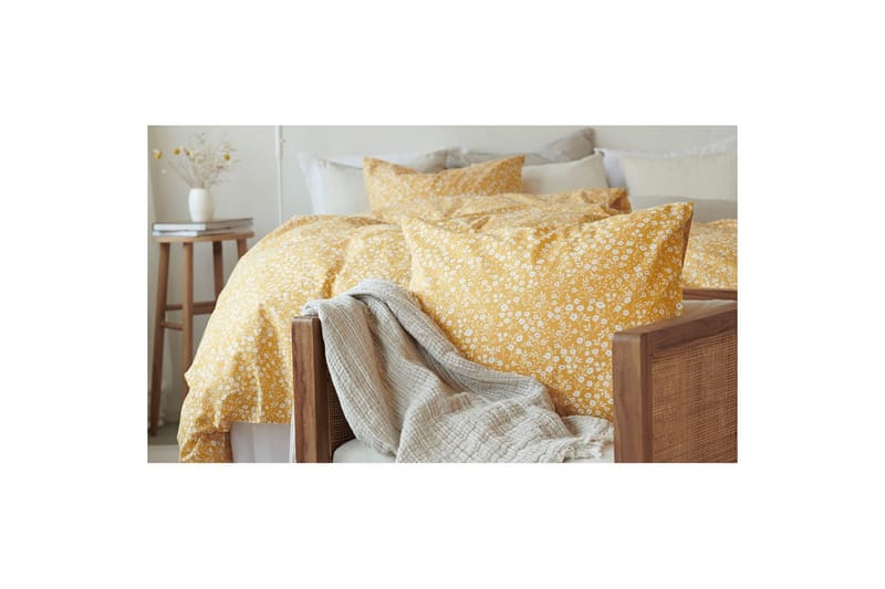 Pussilakanasetti Yhden hengen sänky 2-osainen Hedda - Keltainen - Kodintekstiilit & matot - Vuodevaatteet - Pussilakanasetti
 - Pussilakanasetti parisänkyyn