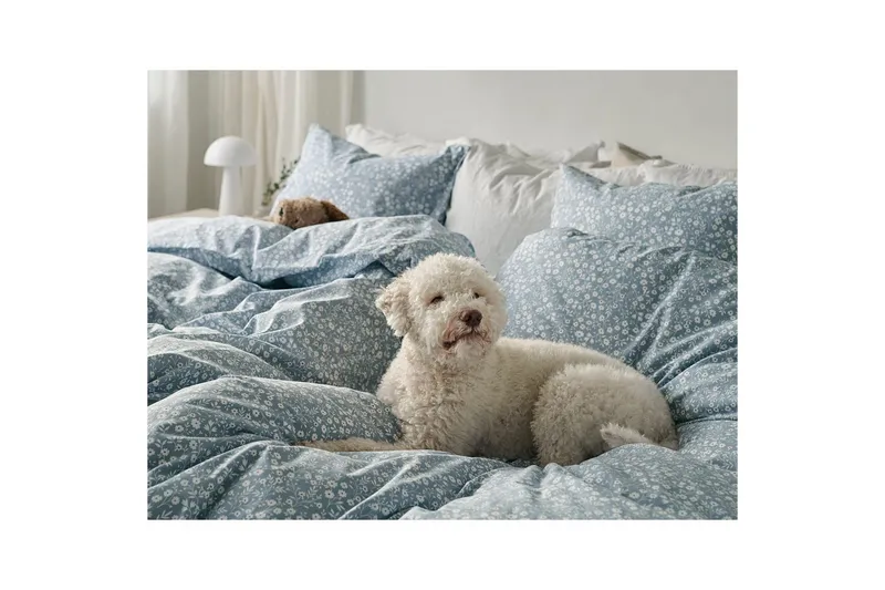 Pussilakanasetti Yhden hengen sänky 2-osainen Hedda - Sininen - Kodintekstiilit & matot - Vuodevaatteet - Pussilakanasetti - Pussilakanasetti yhden hengen sänkyyn