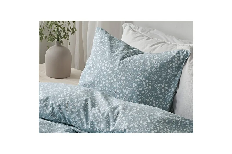 Pussilakanasetti Yhden hengen sänky 2-osainen Hedda - Sininen - Kodintekstiilit & matot - Vuodevaatteet - Pussilakanasetti - Pussilakanasetti yhden hengen sänkyyn