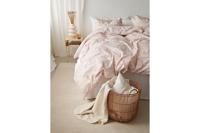 Pussilakanasetti Yhden hengen sänky 2-osainen Jasmiini Persikka - Kodintekstiilit & matot - Vuodevaatteet - Pussilakanasetti - Pussilakanasetti parisänkyyn