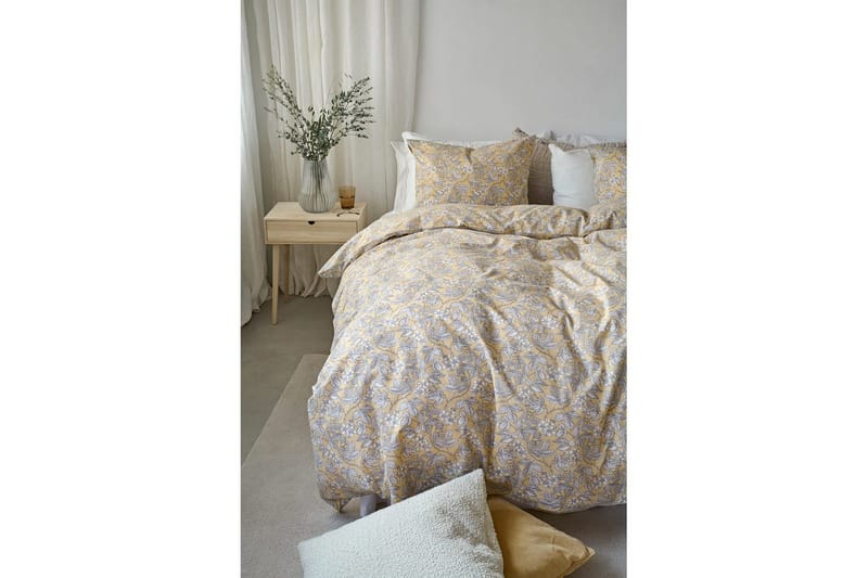 Pussilakanasetti Yhden hengen sänky 2-osainen Karhunvatukka - Keltainen - Kodintekstiilit & matot - Vuodevaatteet - Pussilakanasetti - Pussilakanasetti parisänkyyn