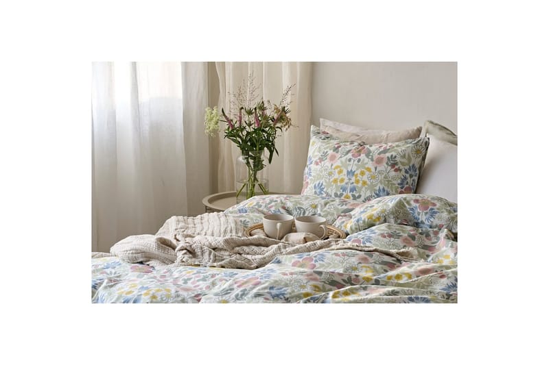 Pussilakanasetti Yhden hengen sänky 2-osainen Kesäkukat Multi - Kodintekstiilit & matot - Vuodevaatteet - Peitto
 - Tuplapeitto
