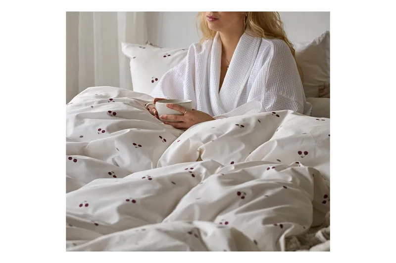 Pussilakanasetti Yhden hengen sänky 2-osainen Kirsikka Hiekka - Kodintekstiilit & matot - Vuodevaatteet - Pussilakanasetti
 - Pussilakanasetti parisänkyyn